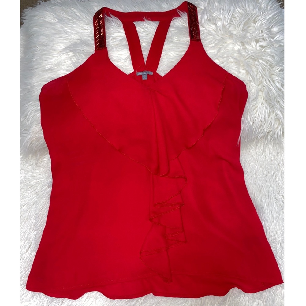 Red beaded tank 💃🏼